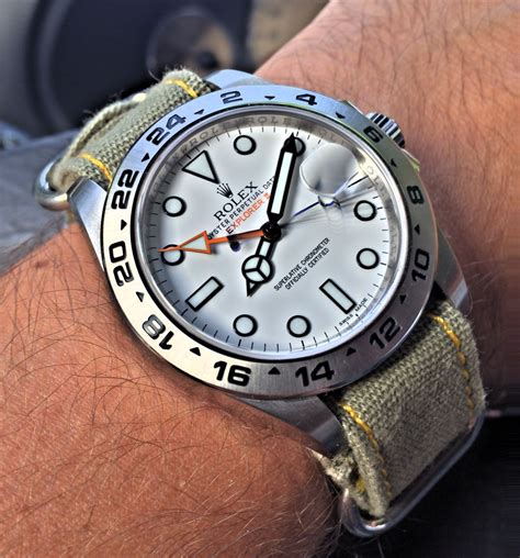 rolex explorer 2 nato|rolex explorer strap size.